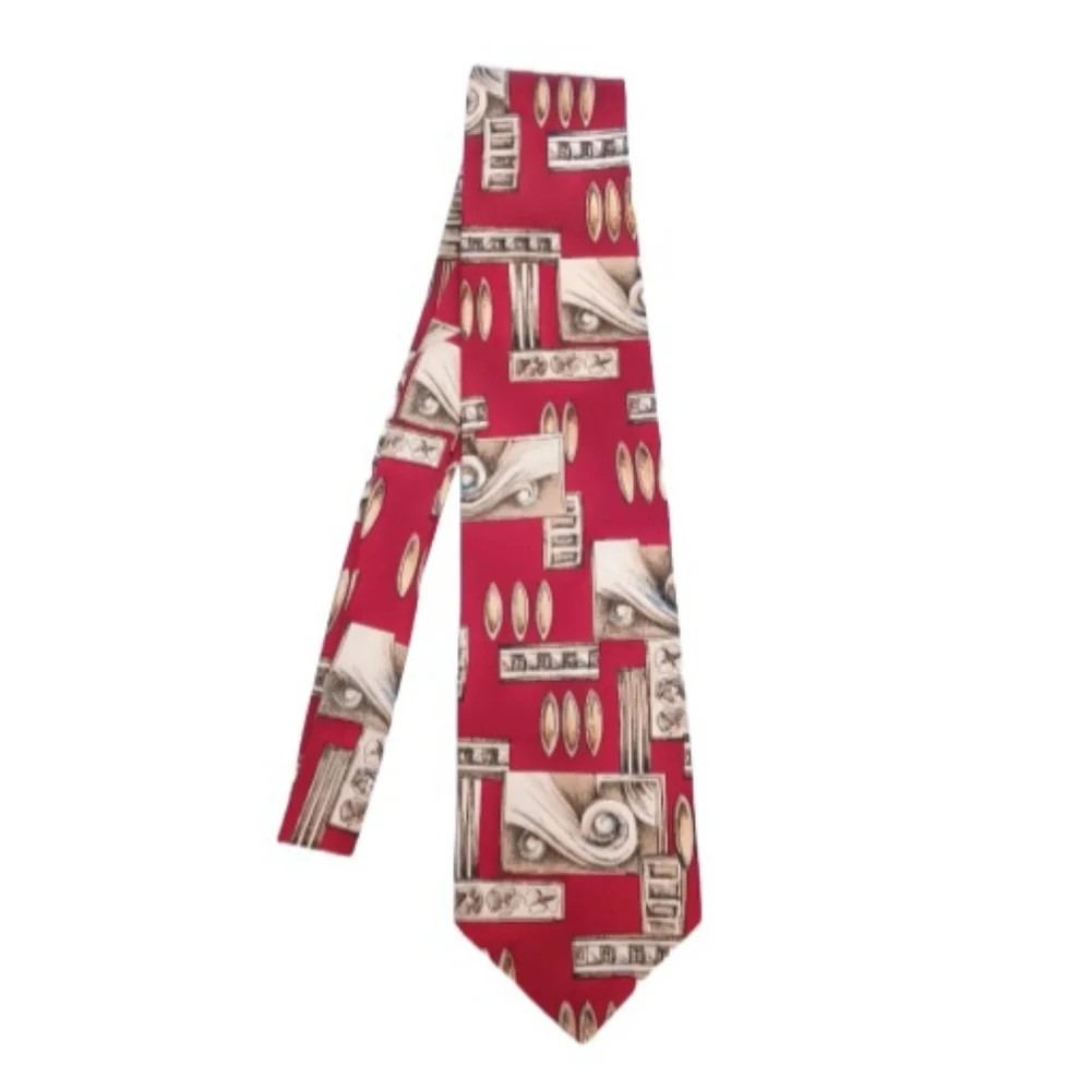 Vintage Silk Michael Austin Tie | EUC | Burgundy & Tans